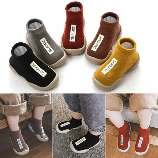 Pantofole antiscivolo bambina bambini bambini scarpe di cotone inverno caldo 3