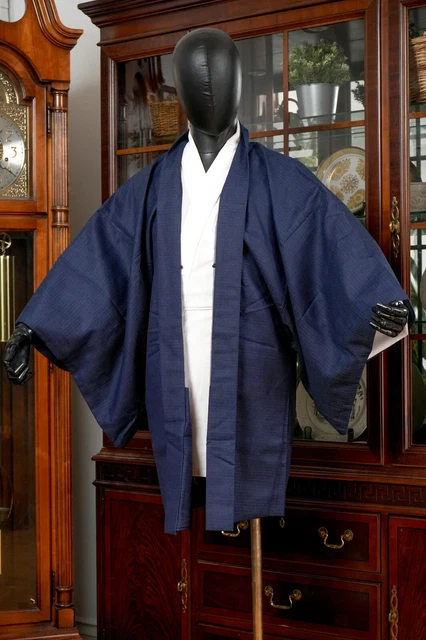 Dear Vanilla Japanese Silk Haori Jacket Men's Kimono Authentic Japan Vintage