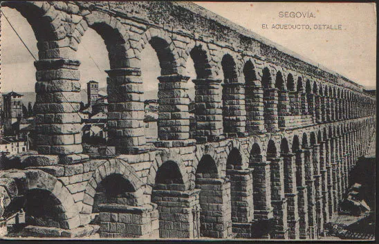 Antigua Postal Segovia El Acueducto Detalle Hauser Y Menet Old Postcard Cc01521