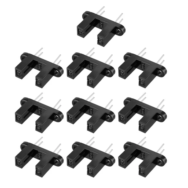 10 Pezzi Interruttore Fotografico Slot PCB HY810A Uxcell Sensore Ottico 25/64