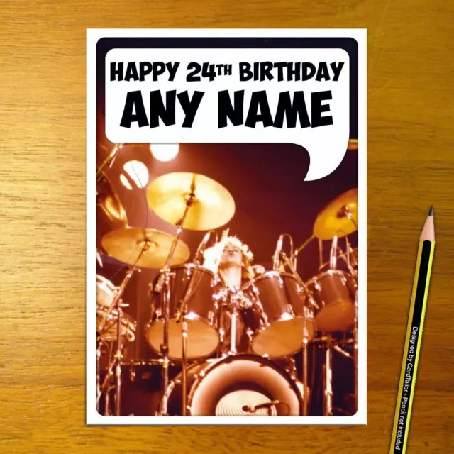 QUEEN Personalised Birthday Card - A5 british rock and roll band Roger Taylor