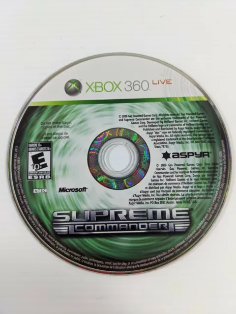 Supreme Commander (Microsoft Xbox 360, 2008) -- Disc Only --