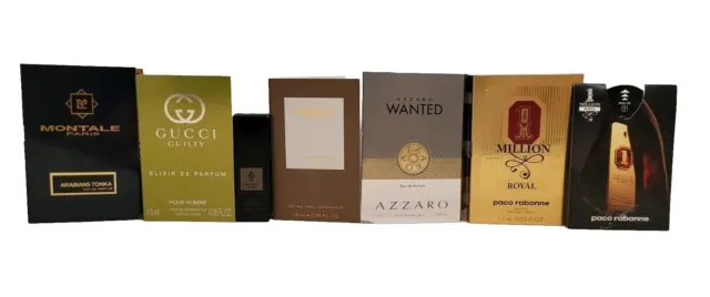 7 LOT HIGH End Designer Men's Fragrance Perfume Cologne Samples