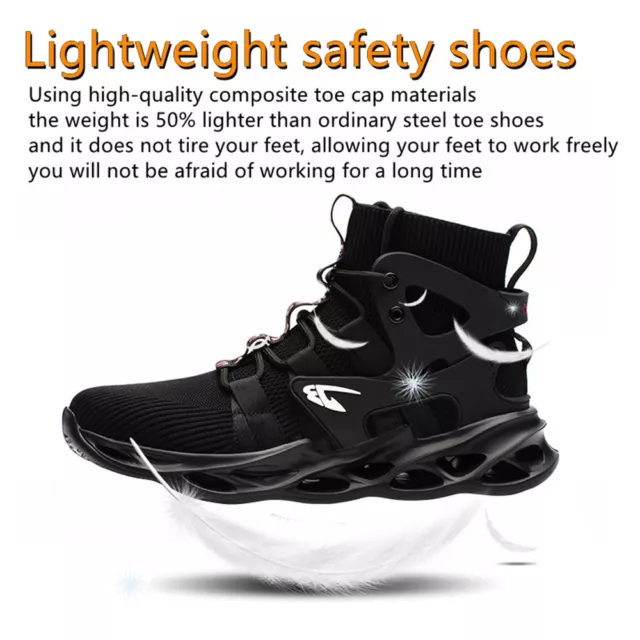 SAFETY TRAINERS WORK Lightweight Steel Toe Cap Boots Shoes Mens Womens ...