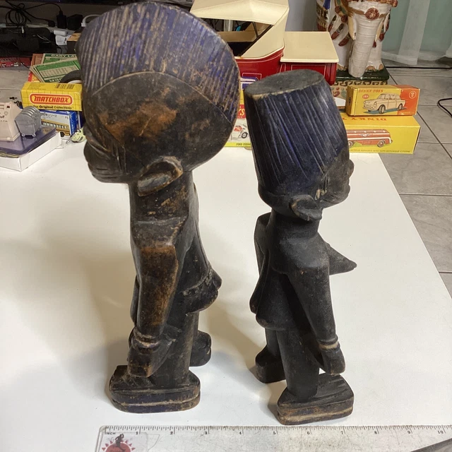 Yoruba Onile African Lukumi Religion Primitive Figures Carved Wood Tribal Art 5