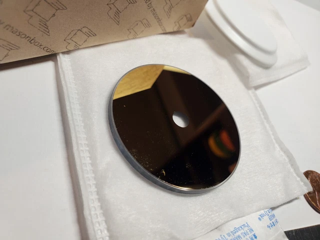 2  Pc Lot CaF2 Calcium Fluoride Optics 50.8mm x 3mm Gold Coated Optics