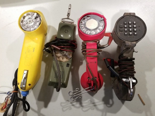 Lot Of 4 Vintage Lineman's Phones, Butt Sets