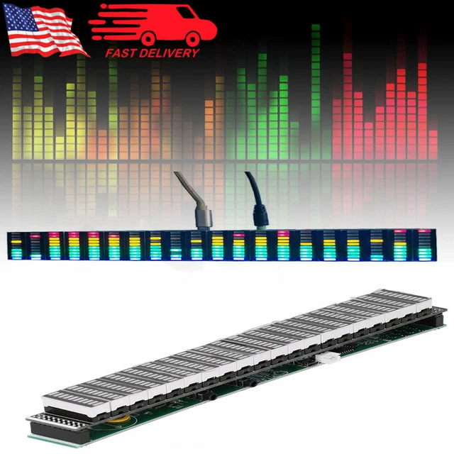 LED MUSIC SPECTRUM Indicator VU Meter RGB Audio Level Display Amplifier