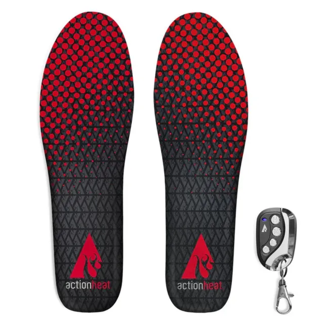 ActionHeat Rechargeable Heated Insoles w/Remote Black