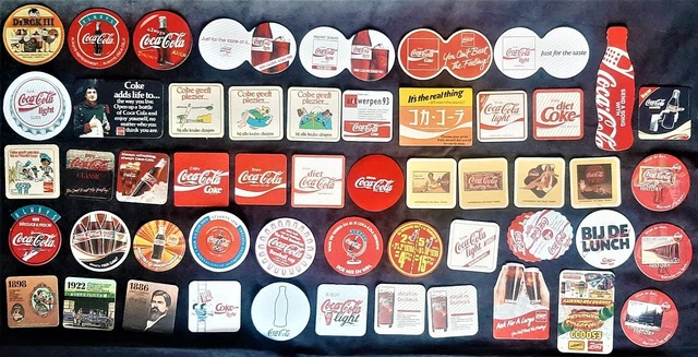 Coca Cola Coaster Coca Cola 53 pieces All over the world Belgium Holland PART A