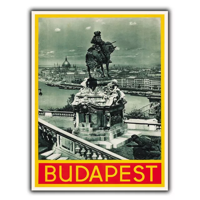 BUDAPEST HUNGARY Vintage Retro Travel Advert METAL WALL SIGN PLAQUE poster print
