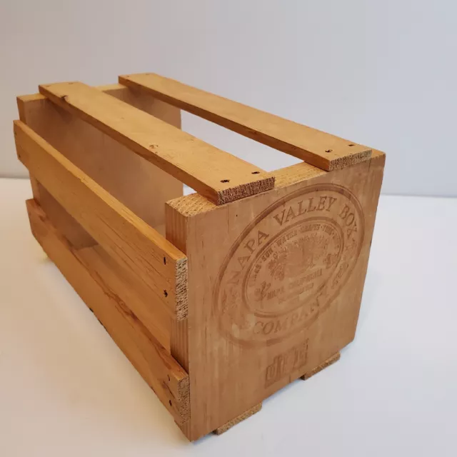 Napa Valley CD Storage Solid Wood Crate holds 20 Music Plastic Cases Vintage