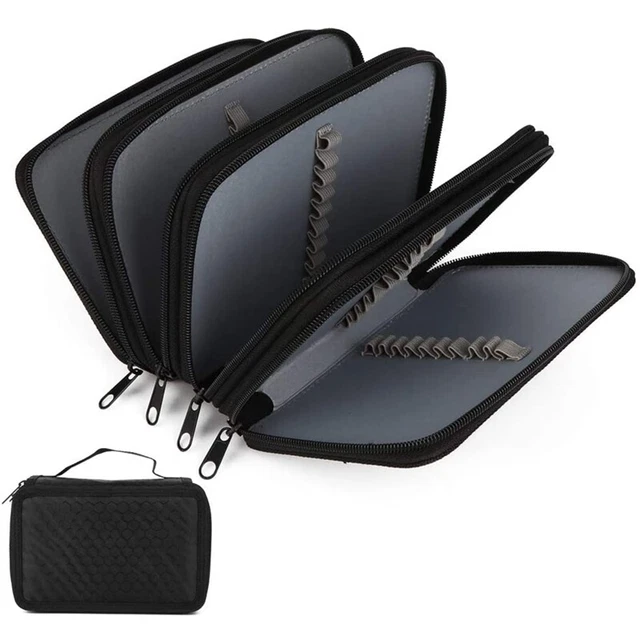 Cartera de plumas niño, 72 ranuras carpeta de plumas gran capacidad estudiantes estacionario Z8C6