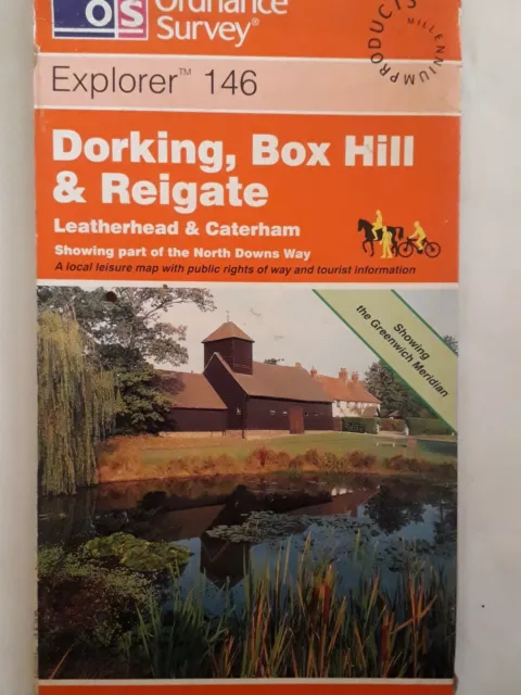 Dorking,Box Hill,Reigate,Surrey Ordnance Survey Explorer map 146