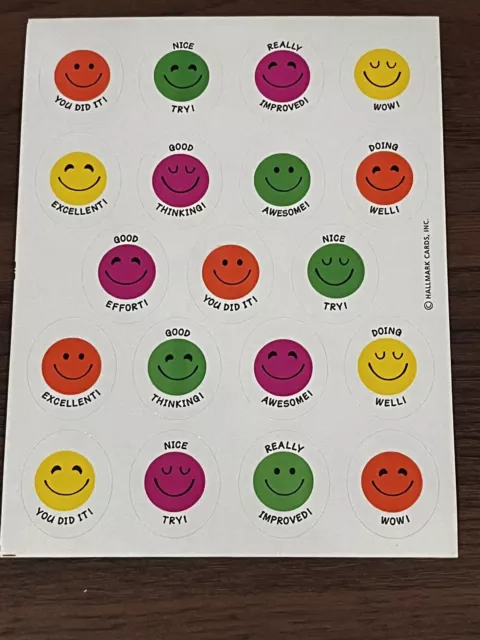 Smiley Face Stickers 1800Pieces Happy Face Stickers 1in/2.5cm Small  Stickers