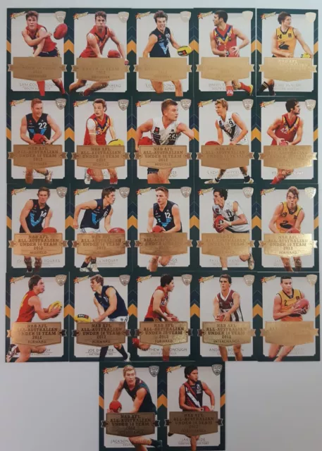 2012 Select AFL Future Force Card Series All Australia Team Full Set (22 Cards)