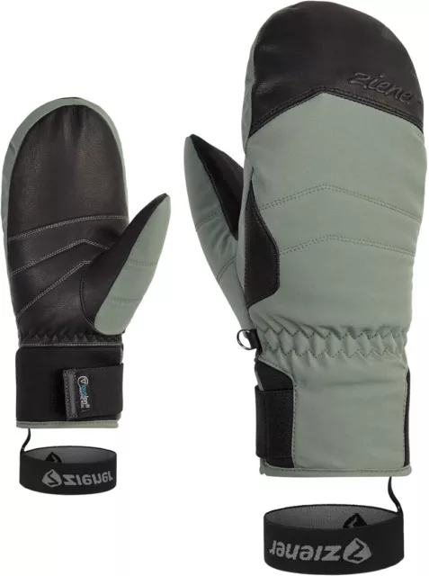 ZIENER Ski Snowboard handschuhe KALEA AS AW LADY Fäustling 2024 green mud Gloves