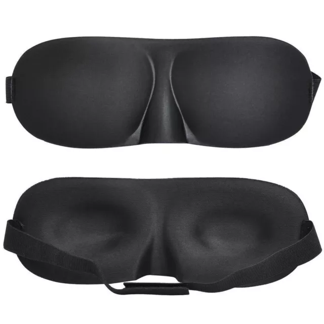 Soft Padded Sleep Mask 3D Eye Blackout Luxurious Blindfold Travel Eye Cover UK 2
