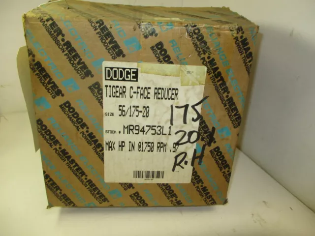 Dodge Tigear Mr94753L1 Gear Reducer Size/Ratio 56/175-20
