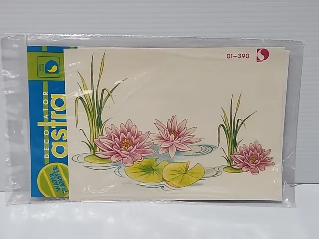 Astra Decorator Water Lilly Transfers Water Applied Art Craft Decorating (C4)