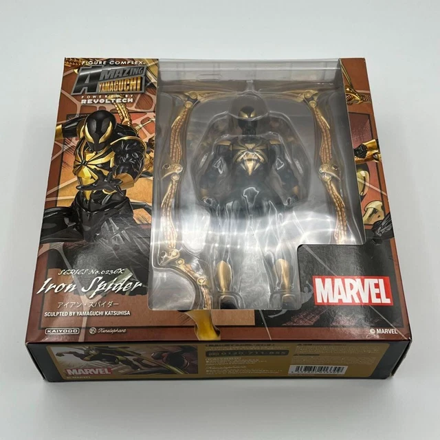 IRON SPIDER BLACK ver. KAIYODO Revoltech Amazing Yamaguchi Genuine New