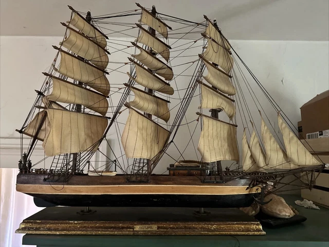 Cutty Sark Wooden Tall Ship Model 34" China Tea Clipper Sailboat