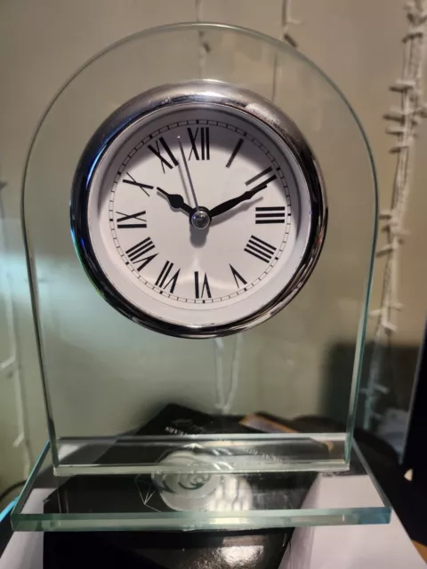 George Home Glass  Mantel Clock