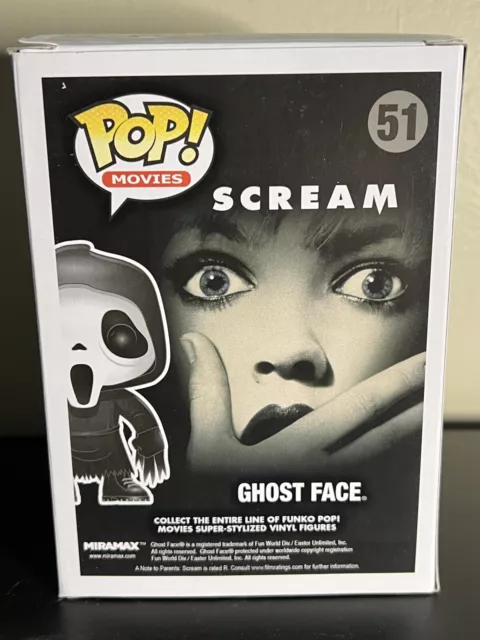 Funko Pop Ghost Face Killer!  #51 Figura de vinilo de película Scream Horror Slasher 3