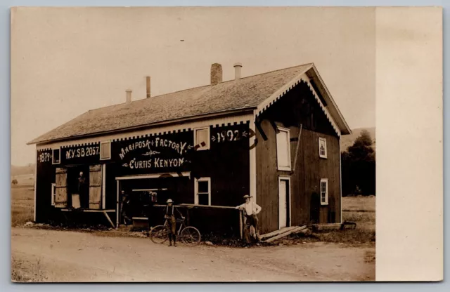 Real Photo Curtis Kenyon Mariposa Factory Butter Cheese Otselic NY RP RPPC D361