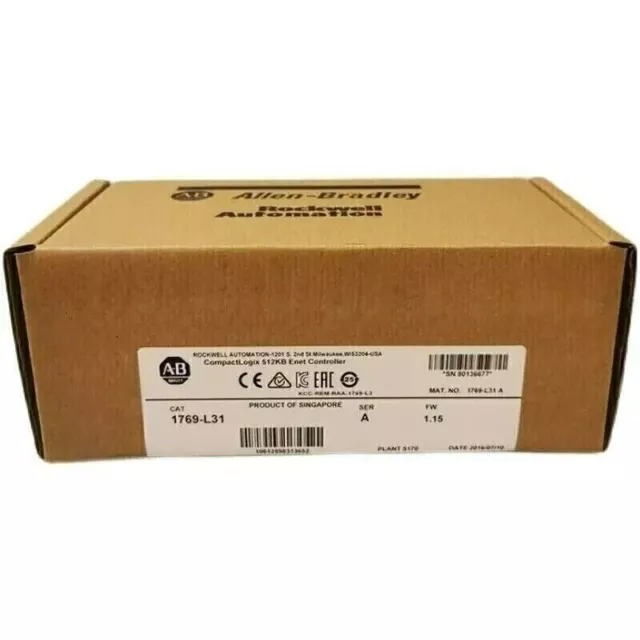 New Genuine New In Box AB 1769-L31 CompactLogix 512KB Controller 1769L31