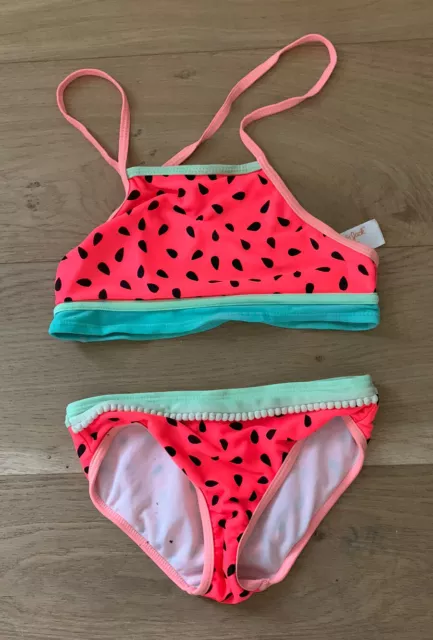 Girls Cat & Jack Watermelon Bikini Size S 6/6x