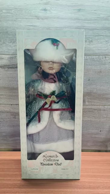 Vintage Leonardo Collection Hand Painted 'Verity' Festive Porcelain Doll New