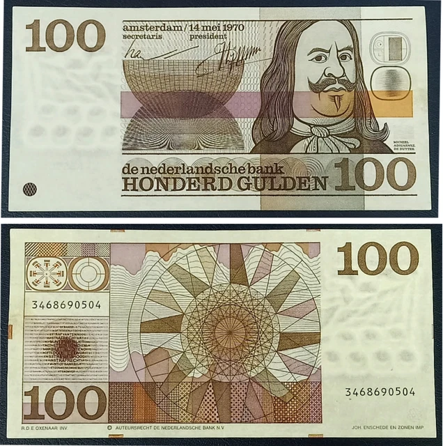 Netherlands 100 Gulden 1970 EF