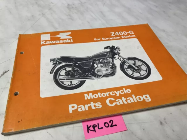 Kawasaki Z400-G Z400 G3 catalogue pièces détachées parts list Z KZ 400