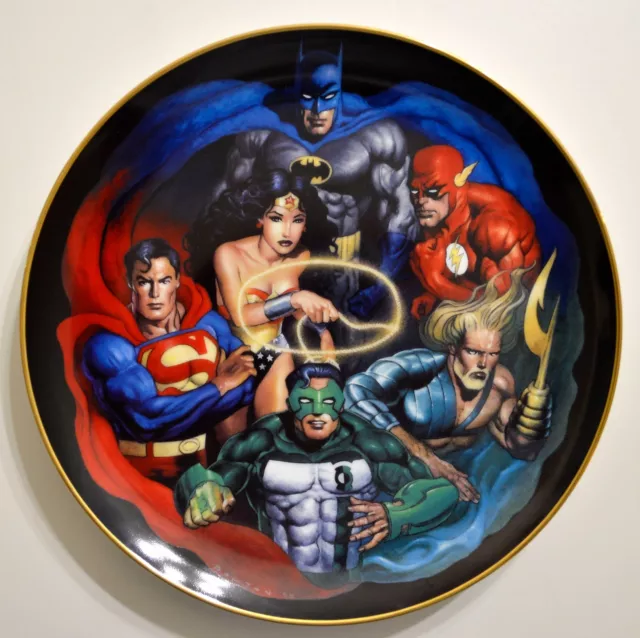 JUSTICE LEAGUE Of AMERICA Ltd Ed COLLECTOR'S PLATE #632/2500 John Bolton WB Exc