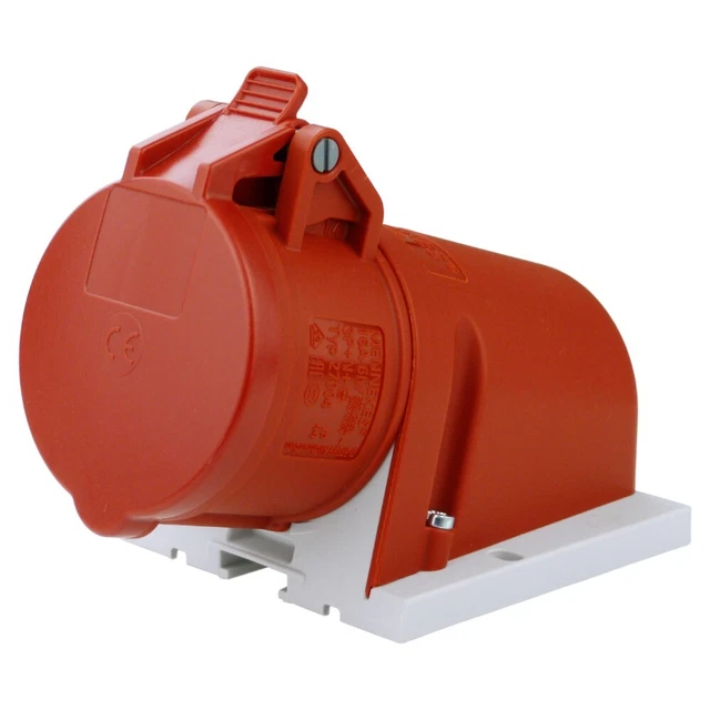 Presa CEE Da Incasso Unitec 47416L - 16A, 5 Poli, IP44, Inclinata, Certificata CE/VDE/OVE - Foto 3