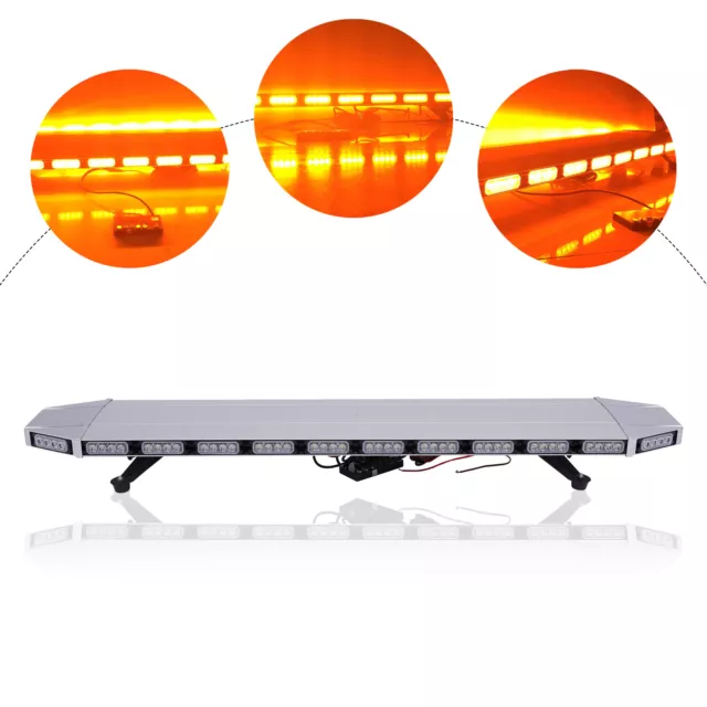 47" 104 LED Strobe Light Bar Emergency Beacon Warn Flashing Lamp Tow Truck