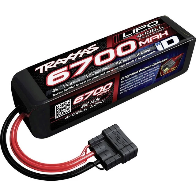 Pack de batterie (LiPo) 14.8 V 6700 mAh Traxxas 2890X 25 C Softcase Traxxas iD