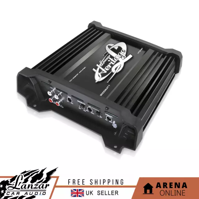 Auto Amp Audio Verstärker 1 Kanal 2000 W Watt 2 Ohm Stereo Lautsprecher Lanzar HTG137