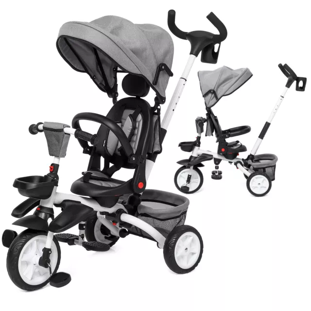 Baby Dreirad 7-In-1 Kinder Trike Einstellbare Eltern Griff Sicherheit Harkness