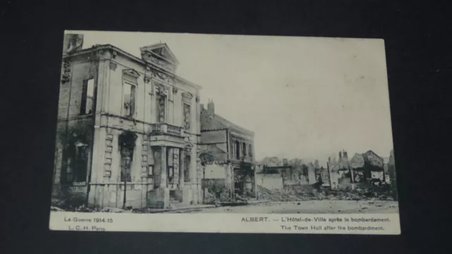 Cpa Carte Postale Guerre 14-18 1915 Somme Albert Bombardement Hotel De Ville