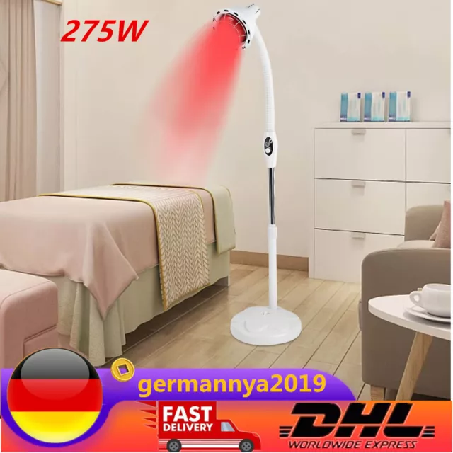 275W Wärmestrahler Rotlicht Lampe Infrarotlampe Wärmelampe mit Rädern Stand