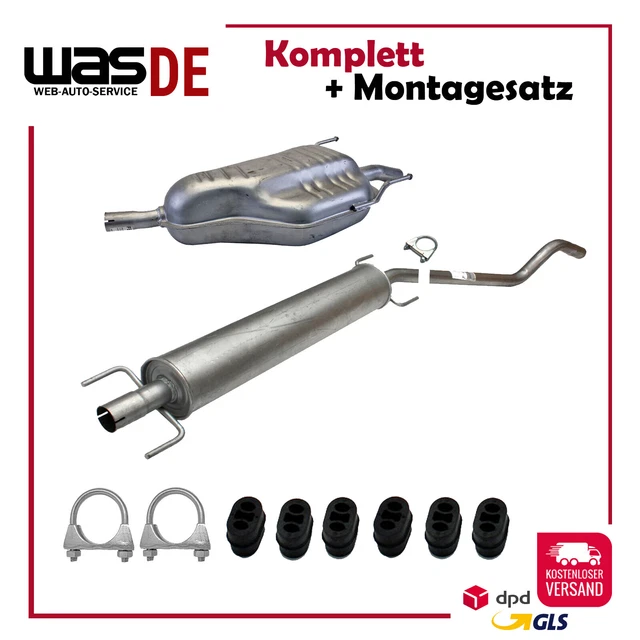 Adamot Auspuffanlage Für Opel Astra H | Schalldämpferset 1.6/1.8 | Komplettsatz
