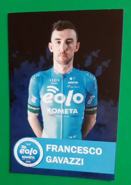 CYCLISME carte cycliste FRANCESCO GAVEZZI  équipe EOLO KOMETA  2021