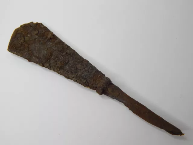 Ancient Iron Arrowhead 12-13 century 118mm Medieval Artifact