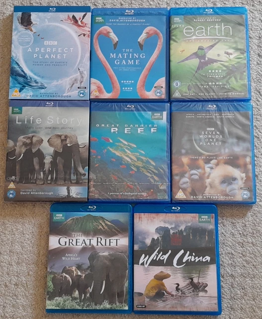 BBC EARTH BLU-RAY 8 Documentary Collection David Attenborough Perfect ...