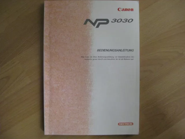 Canon Kopierer NP 3030 Bedienungsanleitung