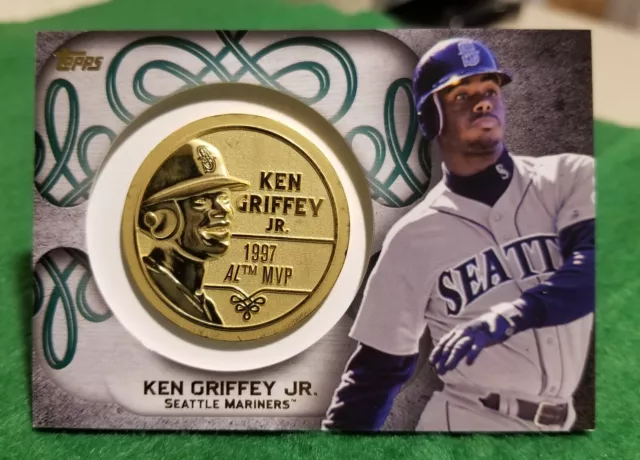 2015 topps commemorative medallion ken griffey jr. al mvp #griff-97 /99