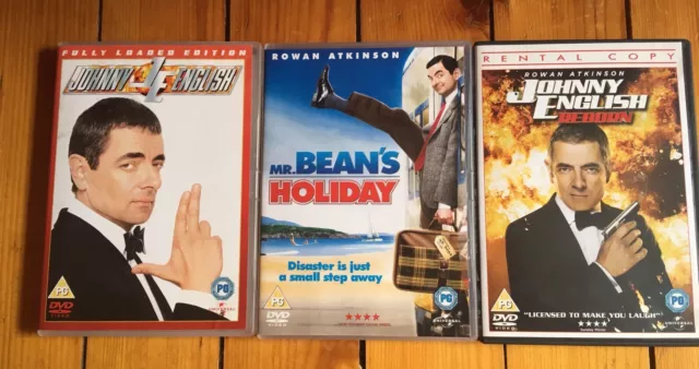 3 x Rowan Atkinson DVD BUNDLE Johnny English & Mr Bean - I can’t stand Rowan!