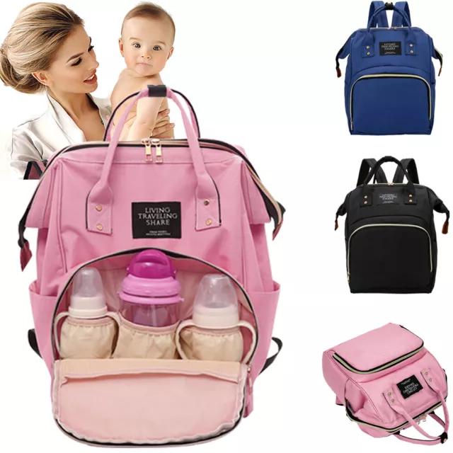 Luxury Baby Diaper Bag Nappy Backpack Waterproof Mummy Changing Bag Flodable